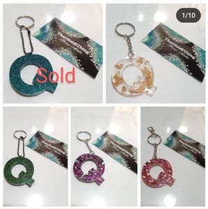 Bag charm Keychain Letter Q